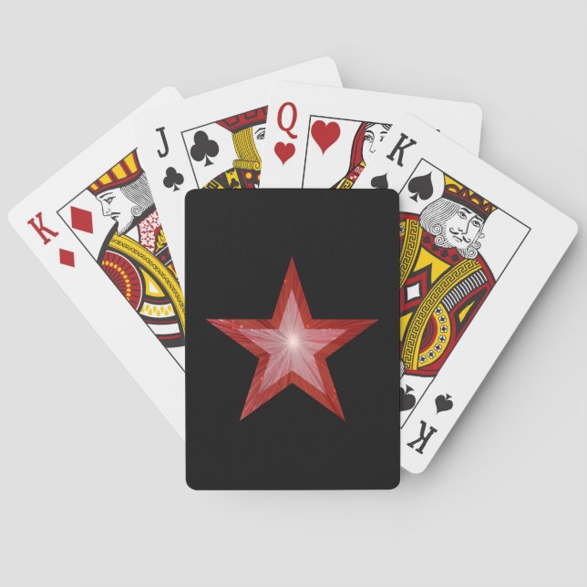 Red Star Black playing cards (Back)