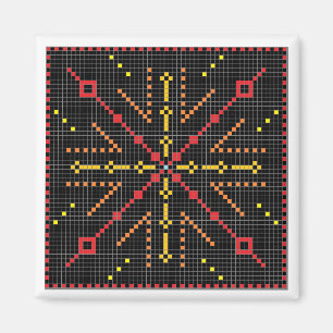 Red Star Burst Magnet