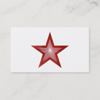 Red Star business card template white