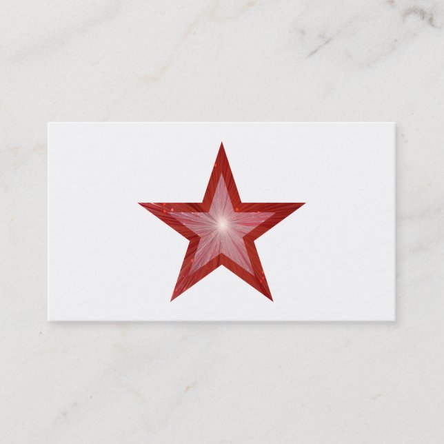 Red Star business card template white (Front)