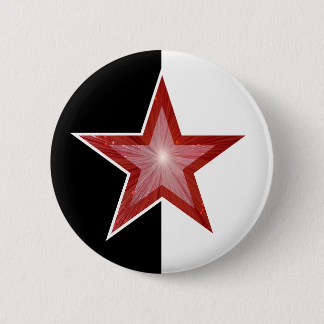 red Star button black white (Front)