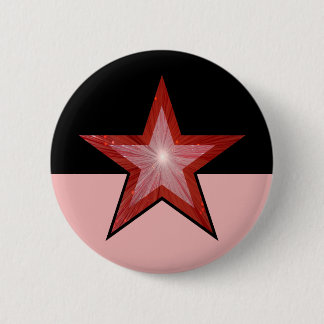 Red Star button pink black