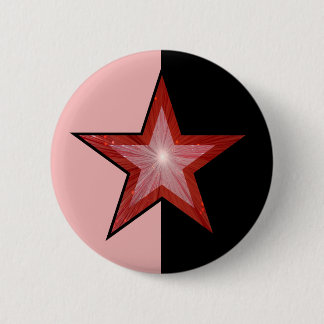 Red Star button pink black