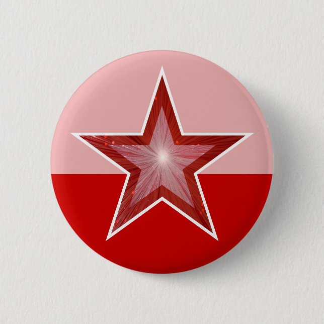 Red Star button pink red (Front)