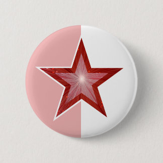 Red Star button pink white