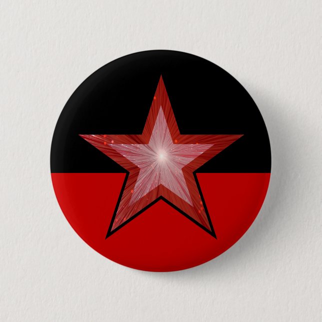 Red Star button red black (Front)