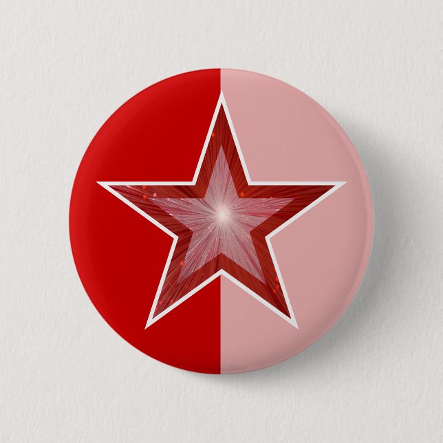red Star button red pink (Front)