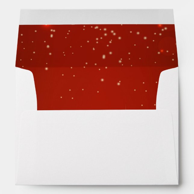 Red star Christmas Envelope (Back (Bottom))