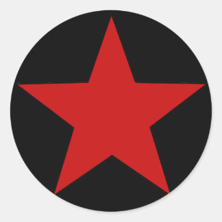 Red Star Classic Round Sticker