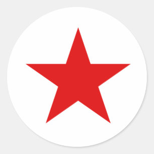 Red Star Communist Classic Round Sticker