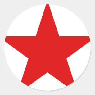 Red Star ★ Communist Socialist Soviet Star Classic Round Sticker