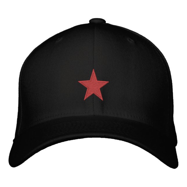 Red Star Embroidered Hat (Front)