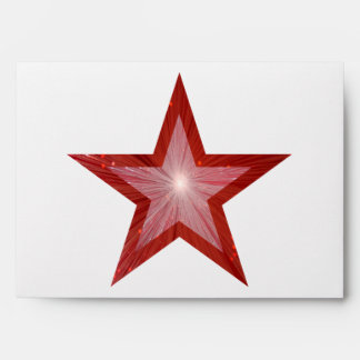 Red Star envelope 2 white