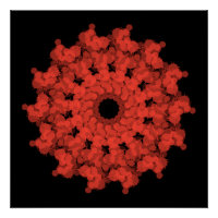 Red star explosion in black sky