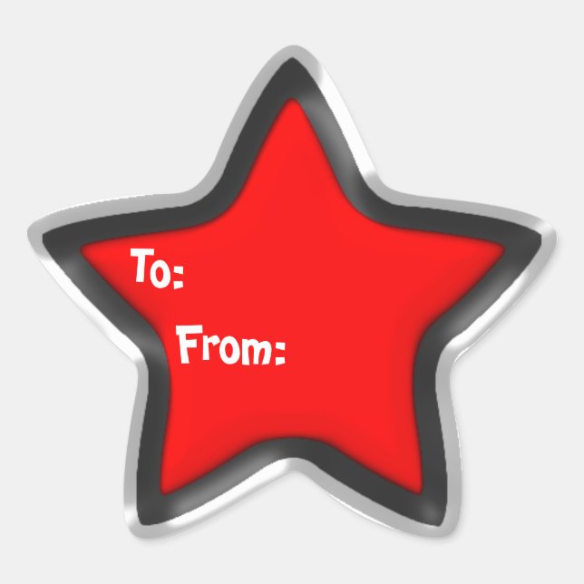 Red Star Gift Tag (Front)
