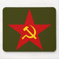 Red Star (hammer & sickle) mousepad