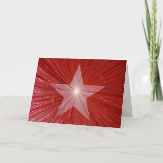 Red Star 'Happy Holidays'' greetings card