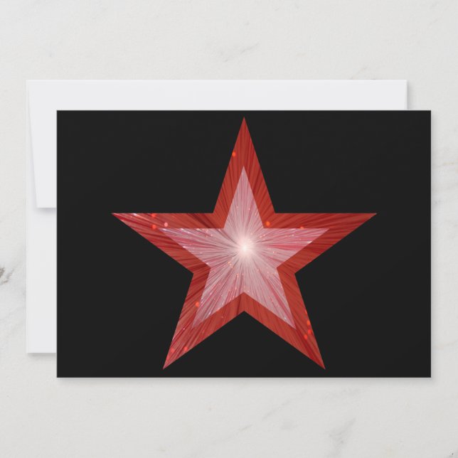 Red Star invitation black (Front)
