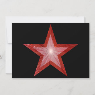 Red Star invitation black