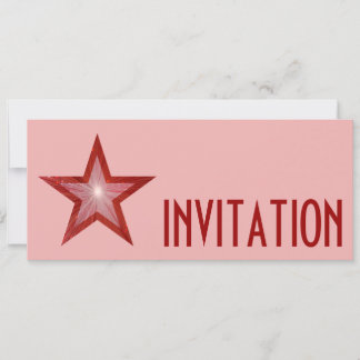 Red Star 'INVITATION' pink long Invitation
