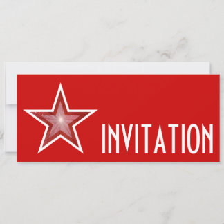 Red Star 'INVITATION' red long Invitation