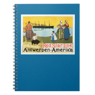 Red Star Line ~ Antwerpen-Amerika Spiral Notebook