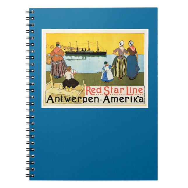 Red Star Line ~ Antwerpen-Amerika Spiral Notebook (Front)
