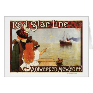 Red Star Line Cruises to New York Promo Poster