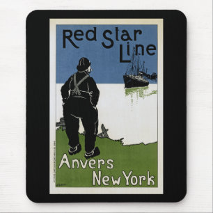 Red Star Line Mouse Pad