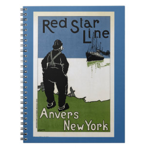 Red Star Line Spiral Notebook