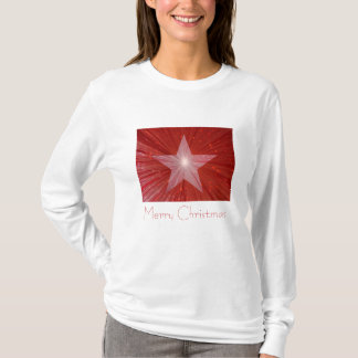 Red Star 'Merry Christmas' long sleeve t -shirt T-Shirt