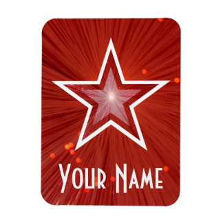 Red Star 'Name' flexible magnet