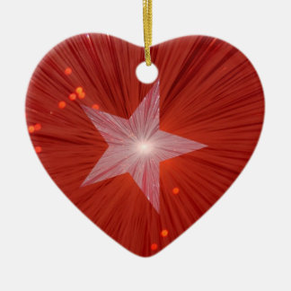 Red Star ornament heart shape