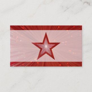 Red Star pale business card template