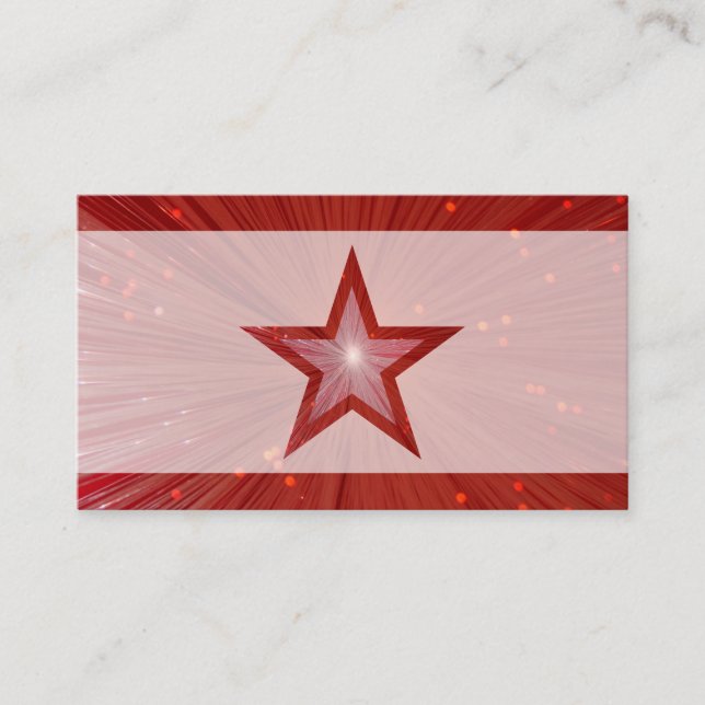 Red Star pale business card template (Front)
