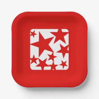 Red Star Paper Plate