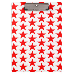 Red Star Pattern Clipboard