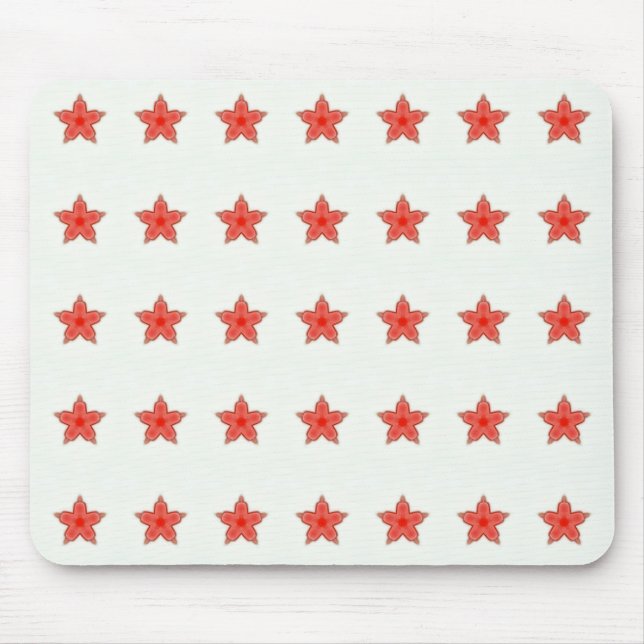 red star pattern mousepad (Front)