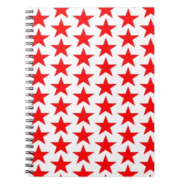 Red Star Pattern Notebook (Front)