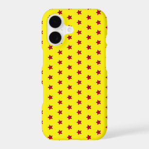 red star pattern on yellow