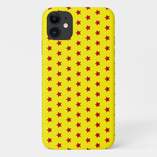 red star pattern on yellow Case-Mate iPhone case