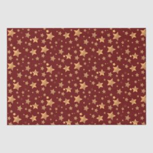 Red Star Pattern Retro Vintage Elegant Christmas Tissue Paper