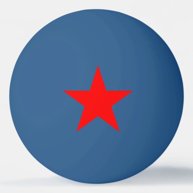 Red Star Ping Pong Ball (Front)