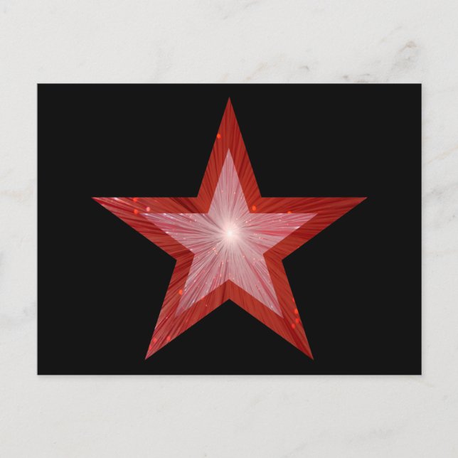 Red Star postcard black (Front)