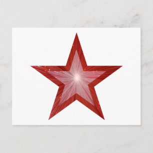 Red Star postcard white