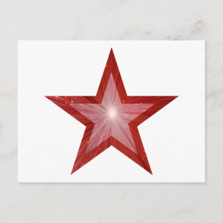 Red Star postcard white