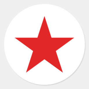 Red Star ★ Red Stars Classic Round Sticker