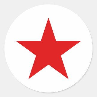 Red Star ★ Red Stars Classic Round Sticker