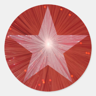 Red Star round sticker
