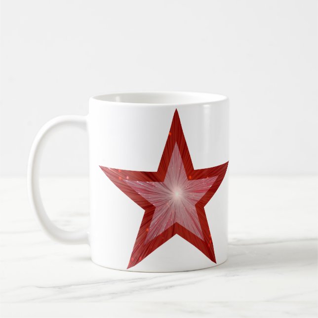Red Star 'STAR!' mug white (Left)